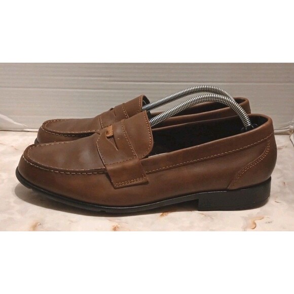 SAS Rockport Colab Mens Leather Penny Loafers Size 9.5 M Brown Handsewn Classic main image 5